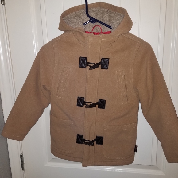 Boys Hawked & CO Camel Hooded Insulated Wool Blend Jacket Coat 5/6. - Picture 5 of 9